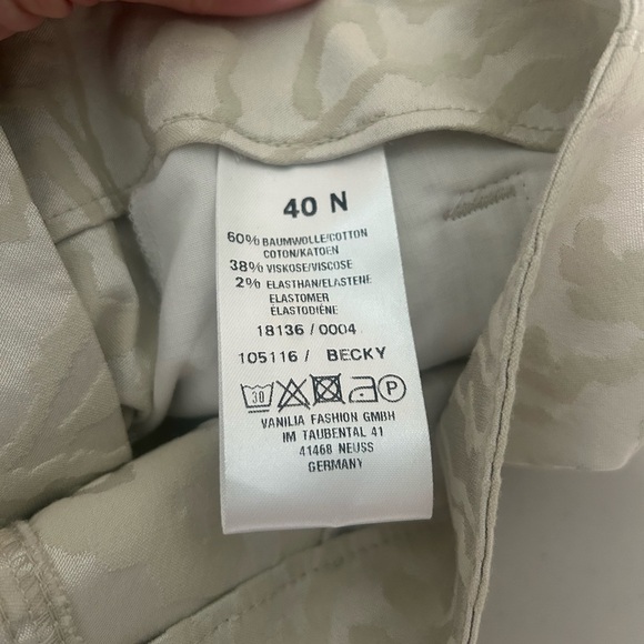 Vanilla Trouser Pants Women’s 40 N Becky Cream White Italian High Rise - Picture 4 of 9